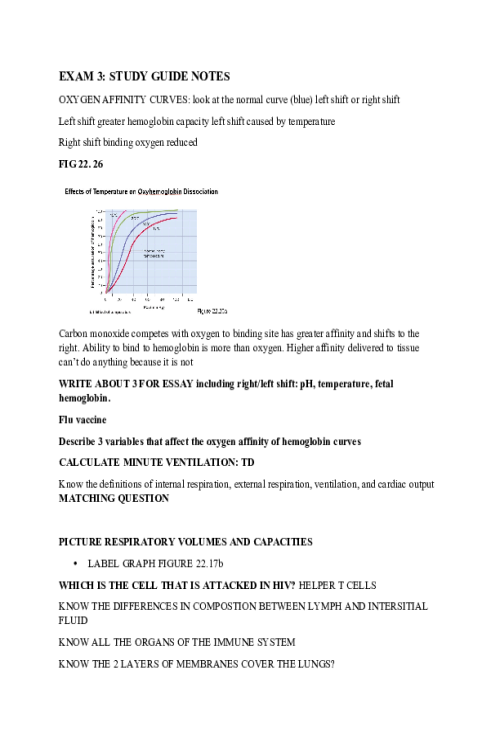 BIOS 255 Week 8 Exam 3 Study Guide Notes