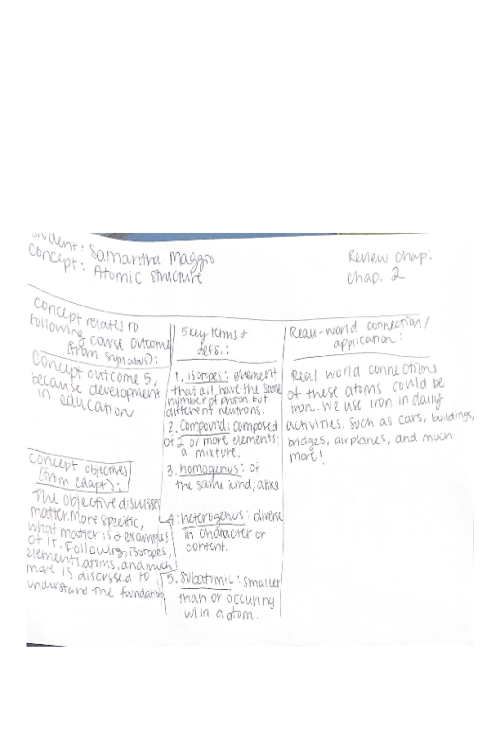 CHEM 120 Week 1 Assignment; Remediation Dropbox