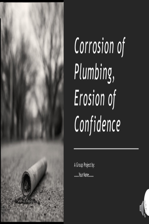 CHEM 120 Week 7 Assignment; Group Project; Corrosion of Plumbing, Erosion of Confid