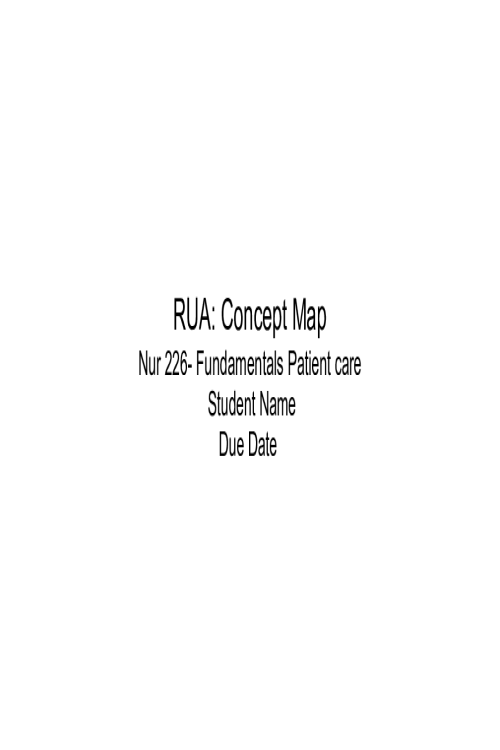 NR 226 RUA; Concept Map PowerPoint - COPD