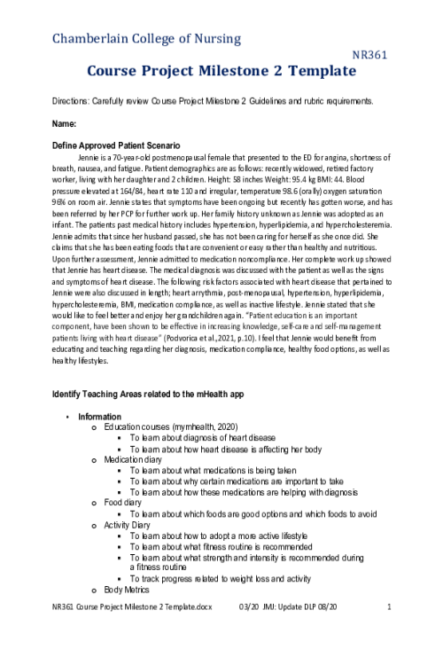 NR 361 Week 4 Assignment; Course Project - Milestone 2 Template