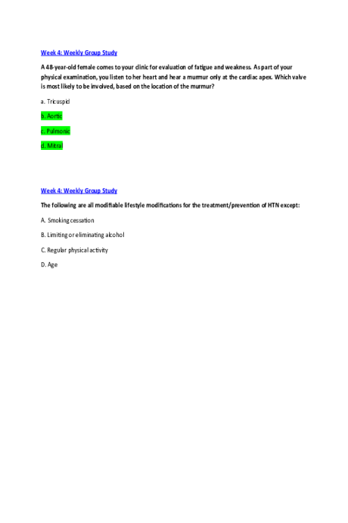 NR 509 Week 4; Weekly Group Study