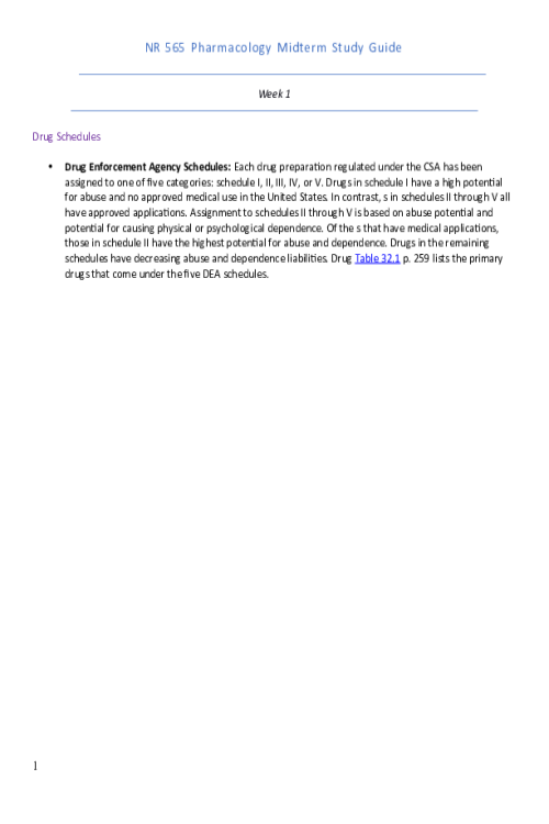 NR 565 Week 4 Midterm Study Guide