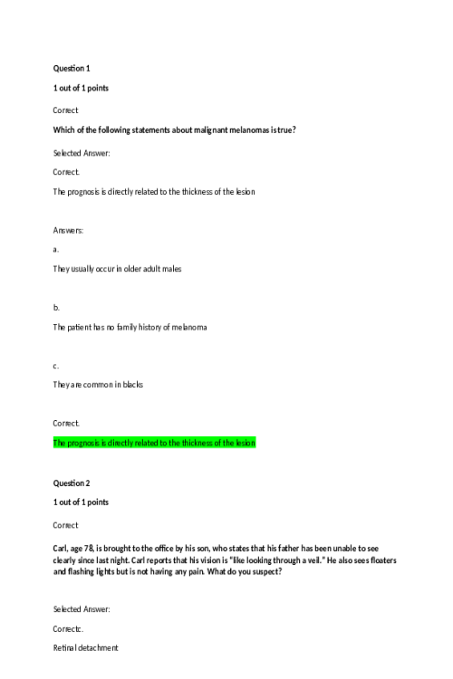 NRNP 6531 Week 3 Knowledge Check Quiz.