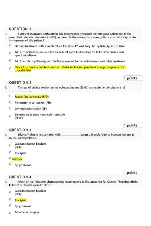 NRNP 6550 Week 5 Knowledge Check