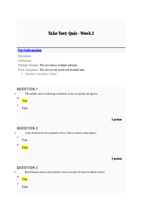 NURS 6052 Module 2 (Weeks 2-3) Quiz; Is It Quantitative, Qualitative, or Mixed Methods..