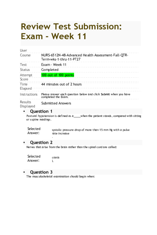 NURS 6512N-48 Week 11 Final Exam