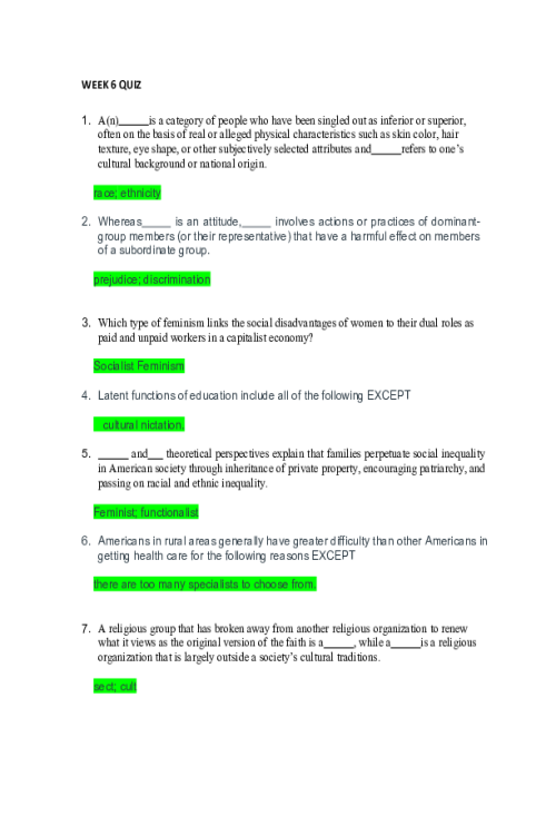 SOCS 185N Week 6 Quiz...